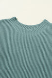 Teal Short Sleeve Oversized Sweater