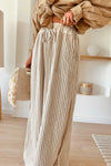 Stripe Wide Leg Drawstring Pants