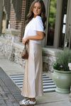 Satin High Waist Maxi Skirt