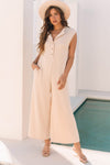 Wide Leg Sleeveless Jumpsuit