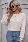 Khaki Stripe Long Sleeve Top