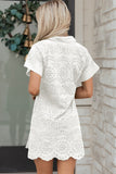 White Eyelet Embroidered Dress