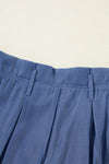 Belted Frilly Waist Wide Leg Pants