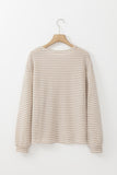 Khaki Stripe Long Sleeve Top