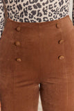 Chestnut Double Breasted Straight Leg Pants