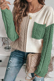 Vineyard Color Block Drop Shoulder Sweater