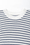 Blue Stripe Knit Top