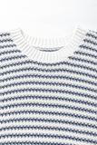 Blue Stripe Knit Top