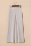 Satin High Waist Maxi Skirt