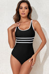 Striped Detailed One Piece Swimsuit