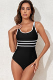 Striped Detailed One Piece Swimsuit