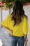 Summer Sleeve Wrap V Neck Blouse