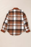 Cinnamon Plaid Corduroy Shacket