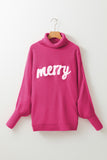 Merry Embroidered High Neck Sweater | 3 Colors