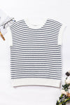 Blue Stripe Knit Top