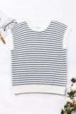 Blue Stripe Knit Top