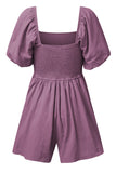 Valerian Square Neck Ruched Romper