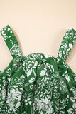Floral Shirred Crop Top & High Waist Midi Skirt Set