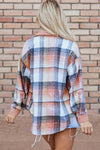 Rose Plaid Corduroy Shacket