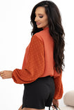 Russet Orange Swiss Dot Blouse