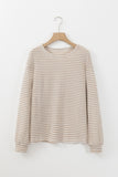 Khaki Stripe Long Sleeve Top