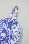 Floral Spaghetti Strap High Waist Maxi Dress