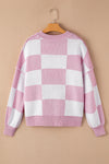 Checkered Bishop Sleeve Sweater | 3 Colors