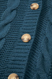 Cable Knit Button Front Cardigan