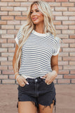 Blue Stripe Knit Top