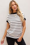 Black Stripe Knit Top