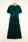 Evergreen Velvet Velvet Tiered Maxi Dress