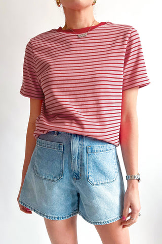 Stripe Crew Neck Casual Top