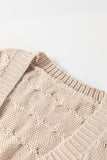 Cable Knit Eyelet Baggy Cardigan