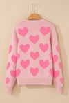 Heart Jacquard Knit Sweater