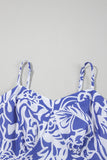 Floral Spaghetti Strap High Waist Maxi Dress