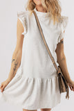 Heather Grey Flutter Sleeve Shift Dress