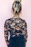 Floral Sheer Long Sleeve Top