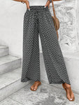 Bohemian Slit Wide Leg Smocked Pants