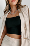 Spaghetti Strap Fit Cropped Top