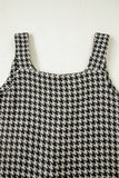 Houndstooth V Neck Sleeveless Dress