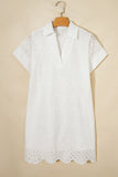 White Eyelet Embroidered Dress