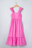 Ruffle Tiered High Waist Maxi Dress