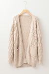 Cable Knit Eyelet Baggy Cardigan