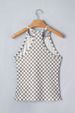 Checkered Halter Tank Top