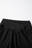 Pocketed Crossover Waist Tennis Skirt