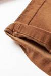 Chestnut Double Breasted Straight Leg Pants