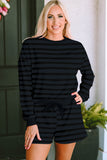 Striped Long Sleeve Two Piece Set