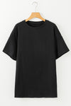 Oversized Black Basic Top