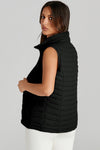 Plush Collared Quilted Puffer Vest