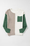 Vineyard Color Block Drop Shoulder Sweater